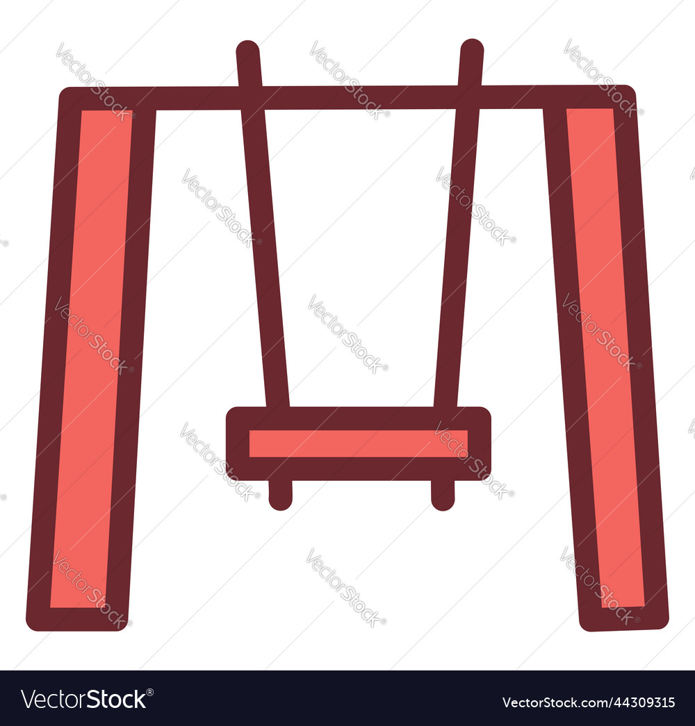 Carnival Swing On A White Background Royalty Free Vector