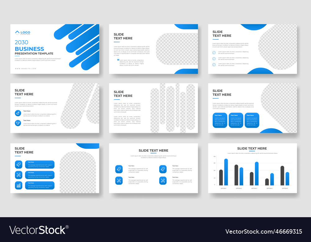 Creative business powerpoint presentation slides Vector Image