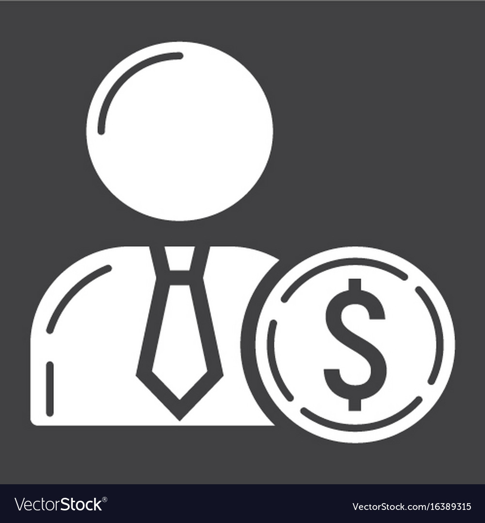 Investor glyph icon business and finance Vector Image