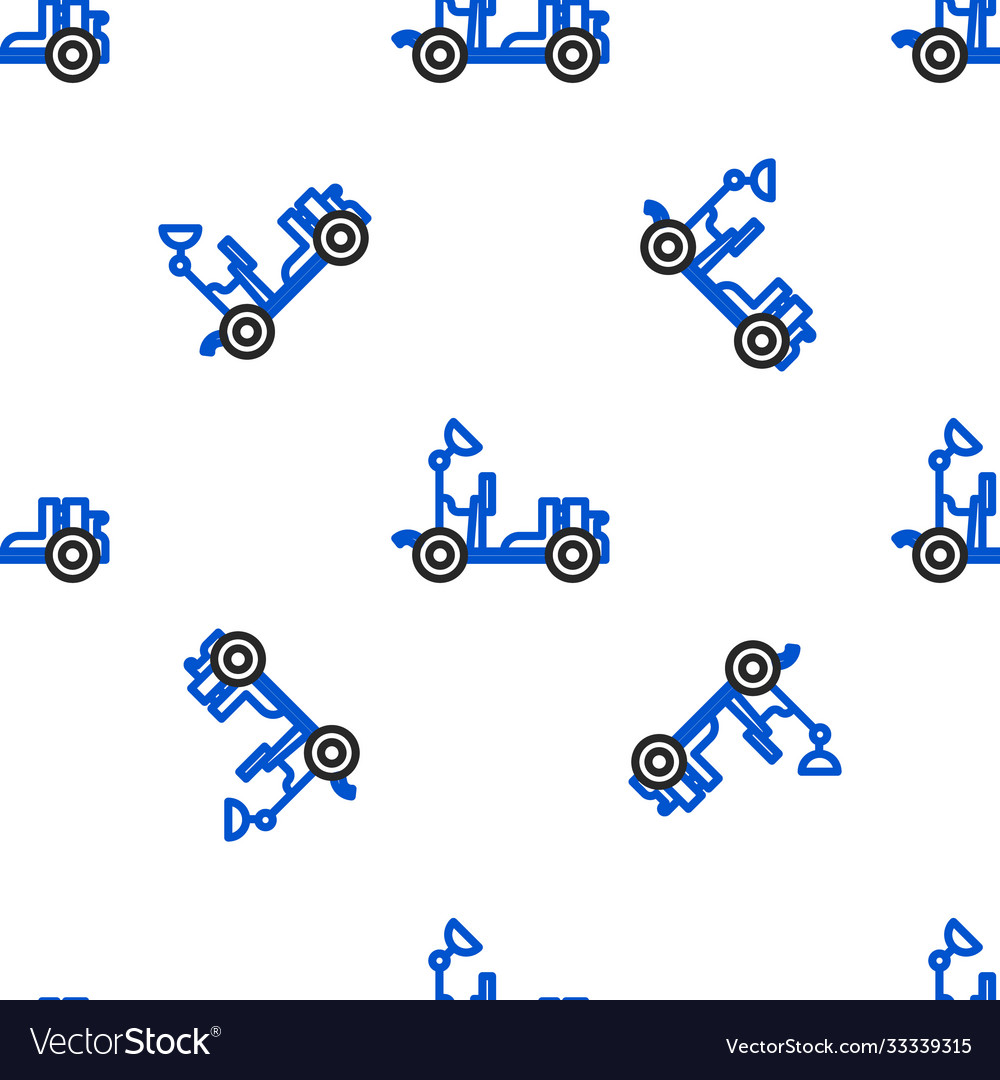 Line mars rover icon isolated seamless pattern vector image Line mars rover icon isolated seamless pattern