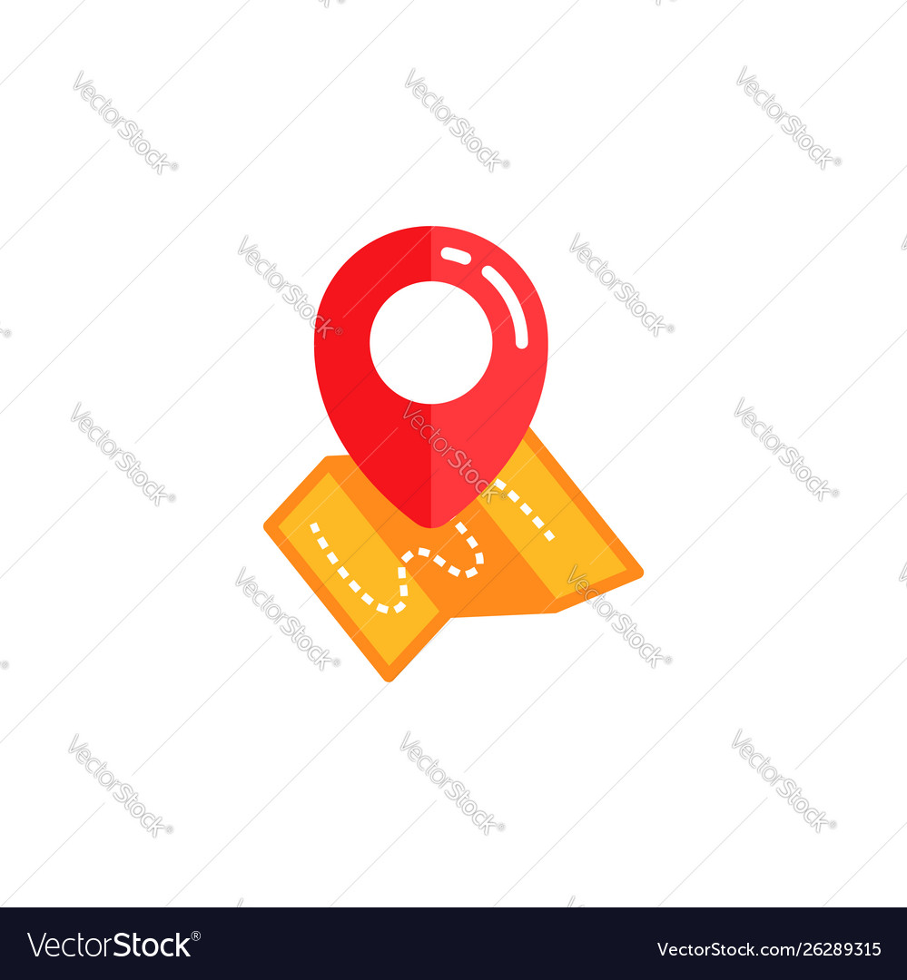 Pin location icon with map design sign vector image Pin location icon with map design sign
