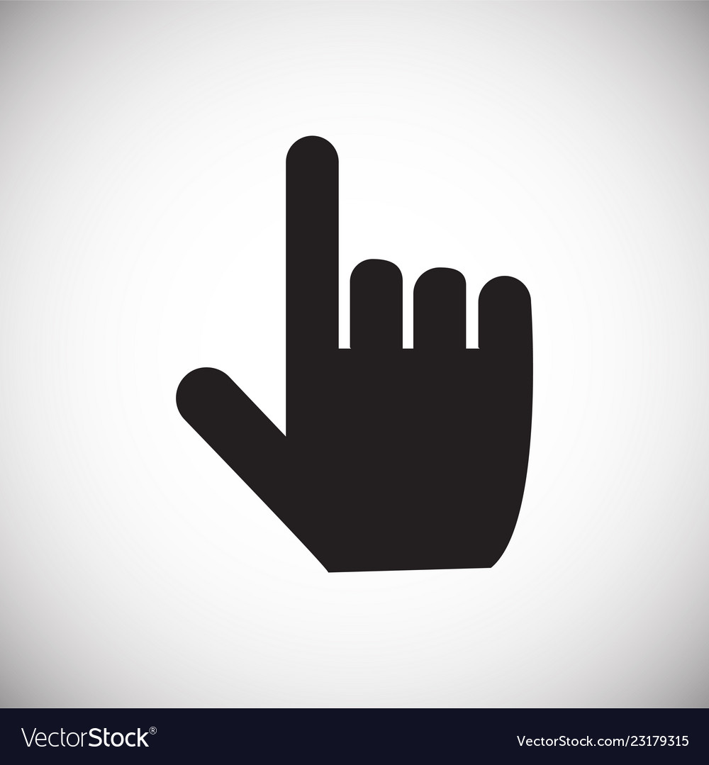 Pointer gesture icon on white background vector image Pointer gesture icon on white background