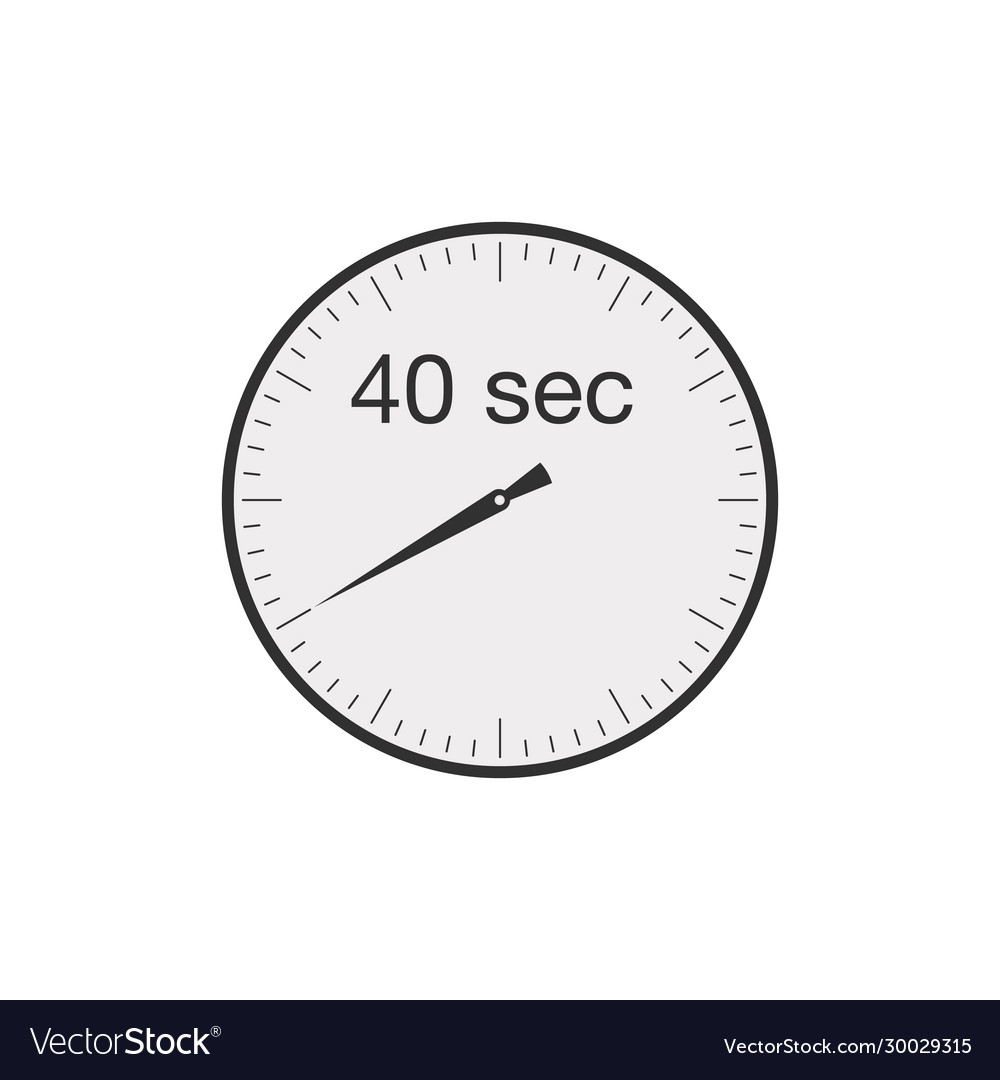 Simple 40 seconds or minutes timer stock