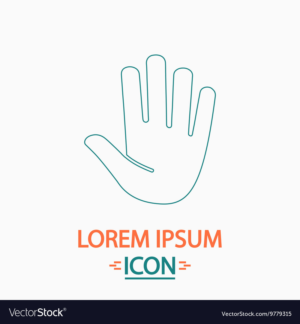 Stoppen von Hand Computer Symbol