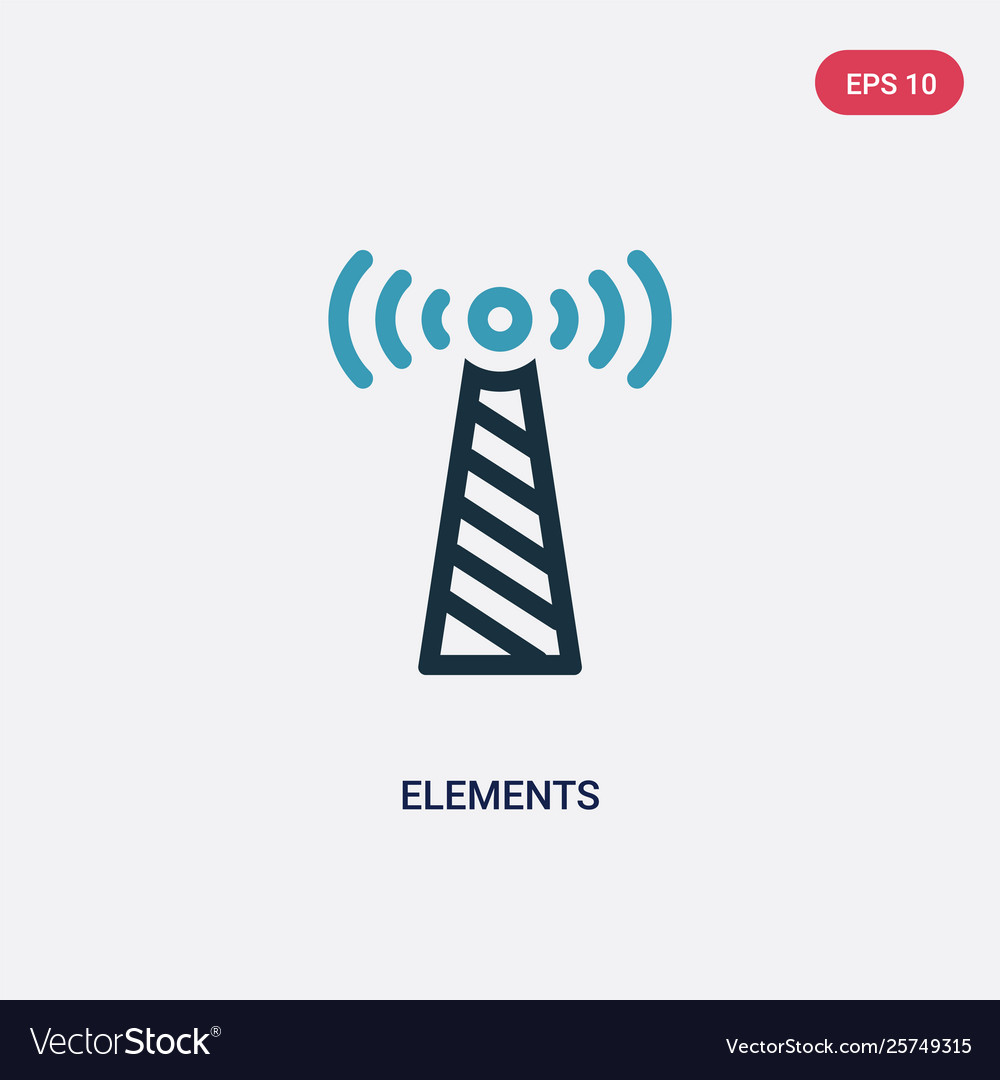 Two color elements icon from technology concept