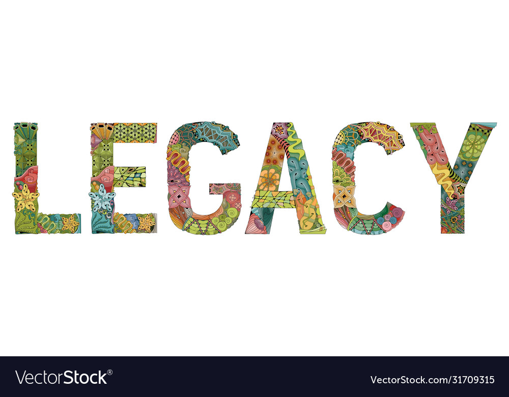 word-legacy-entangle-object-royalty-free-vector-image