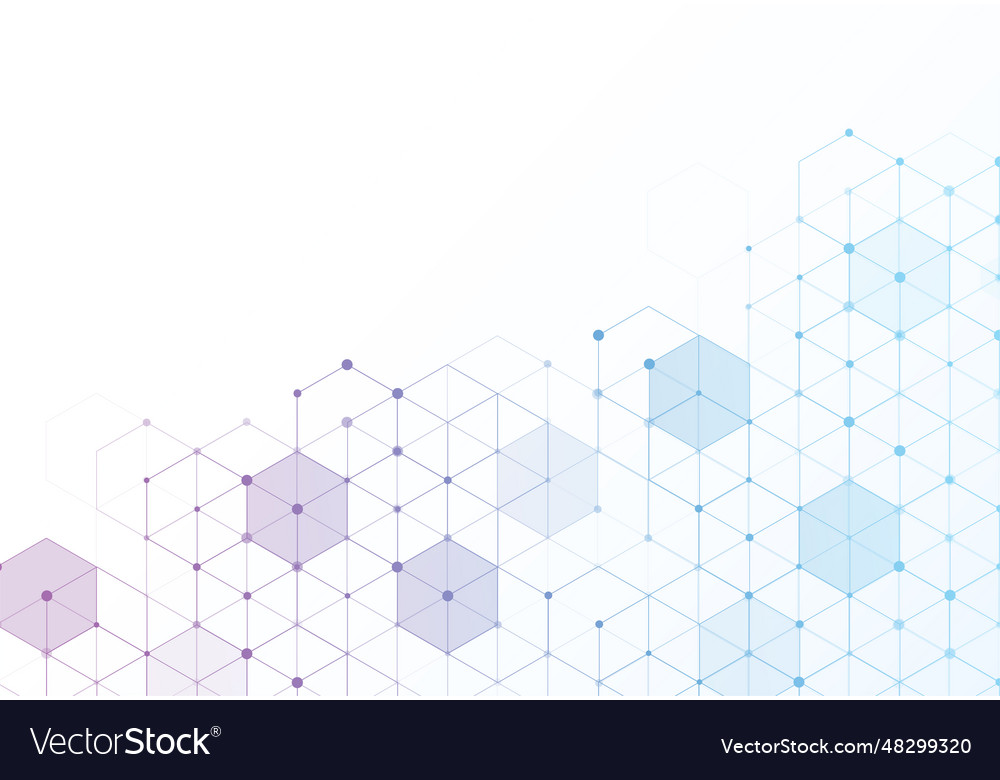 Abstract hexagonal molecular structures vector image Abstract hexagonal molecular structures