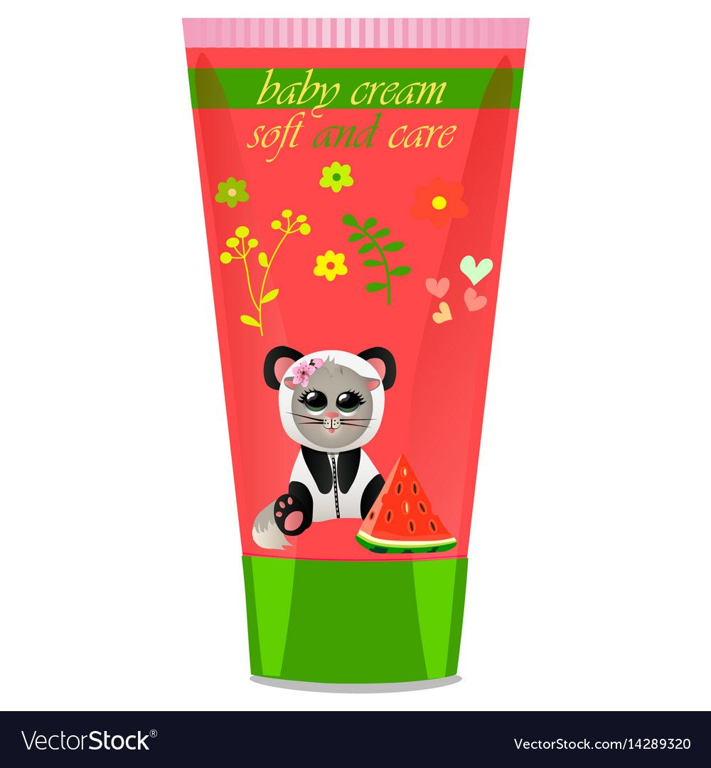 Baby cream tube with kids design