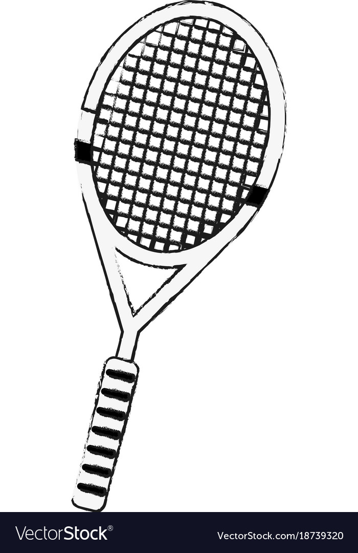 Badminton racket isolated