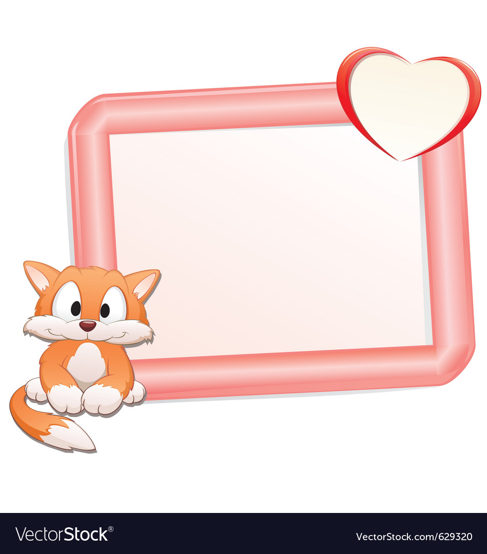 Cartoon cat with frame