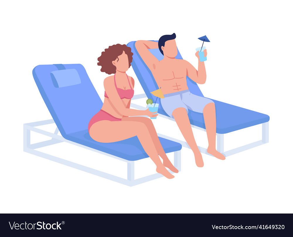 Couple drinking cocktails and relaxing together