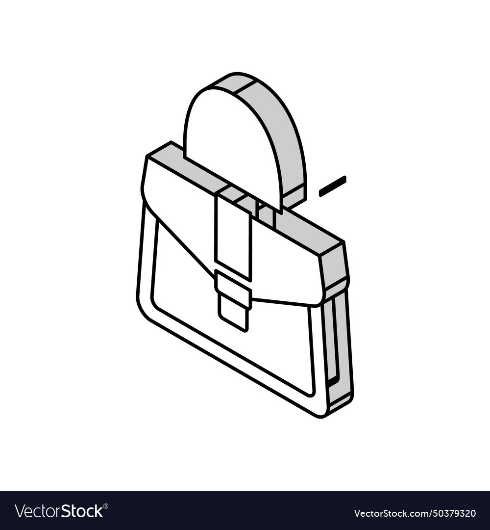 Handle bag isometric icon