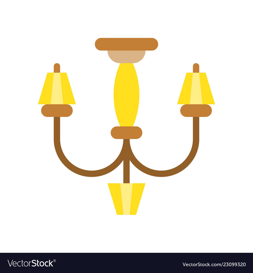 Lantern or lamp icon flat style