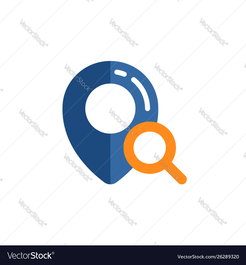 Pin find location icon design map sign Vector Image Pin find location icon design map sign