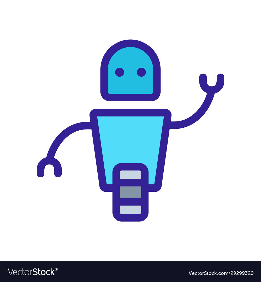 Robot icon isolated contour symbol