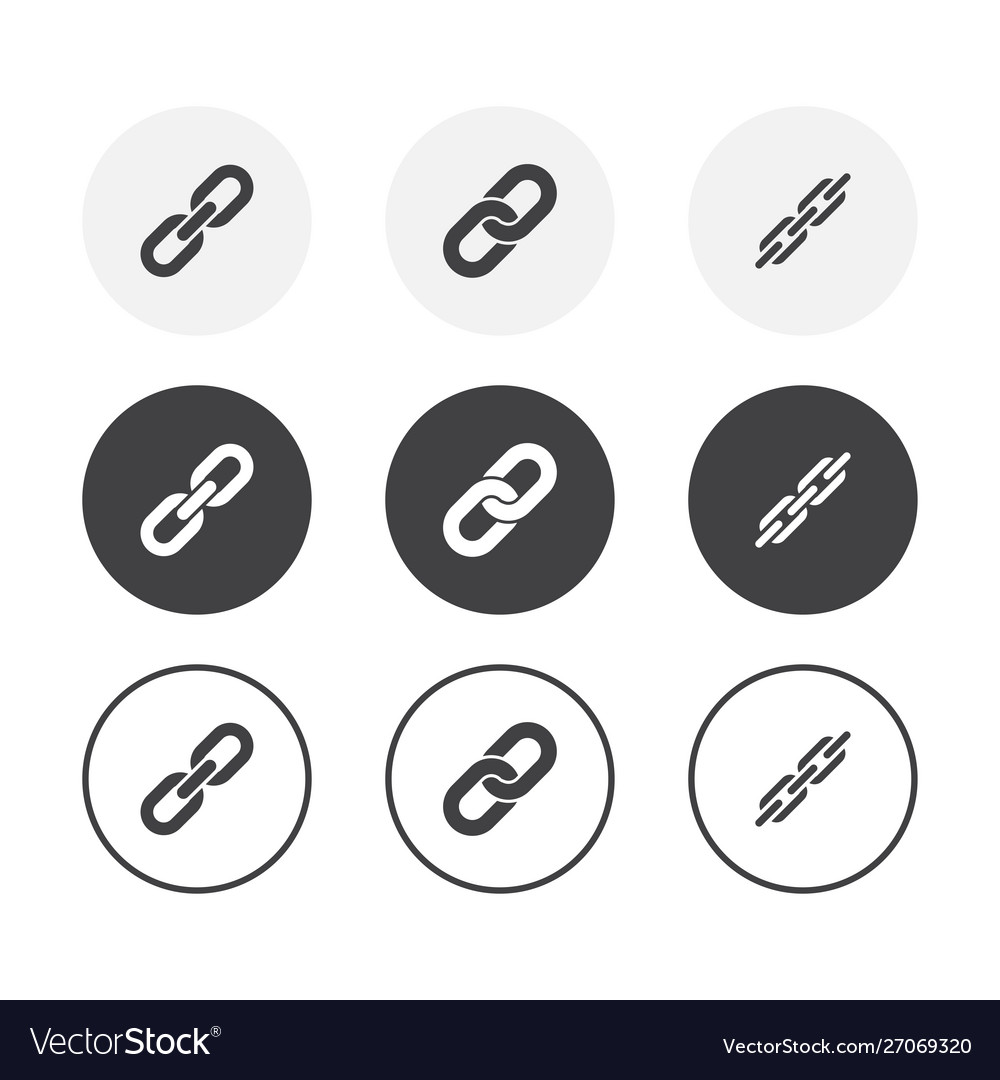 Rounded Chain Icons - Set of 3