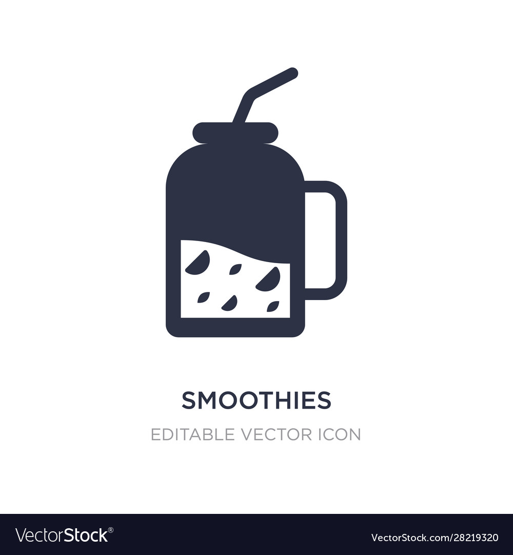 Smoothies icon on white background simple element Vector Image Smoothies icon on white background simple element