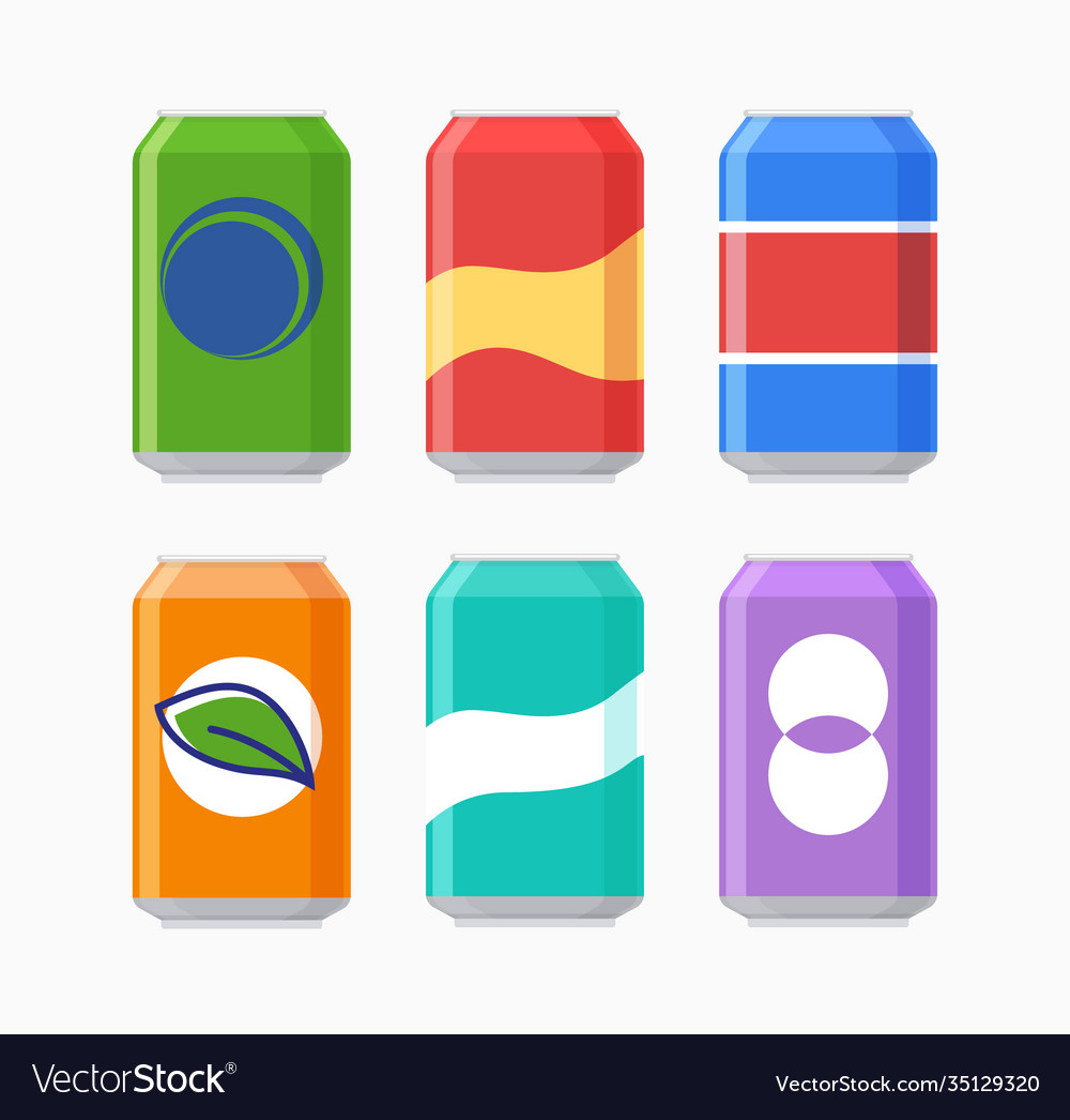 Soda can icon isolated bottle beer Royalty Free Vector Image