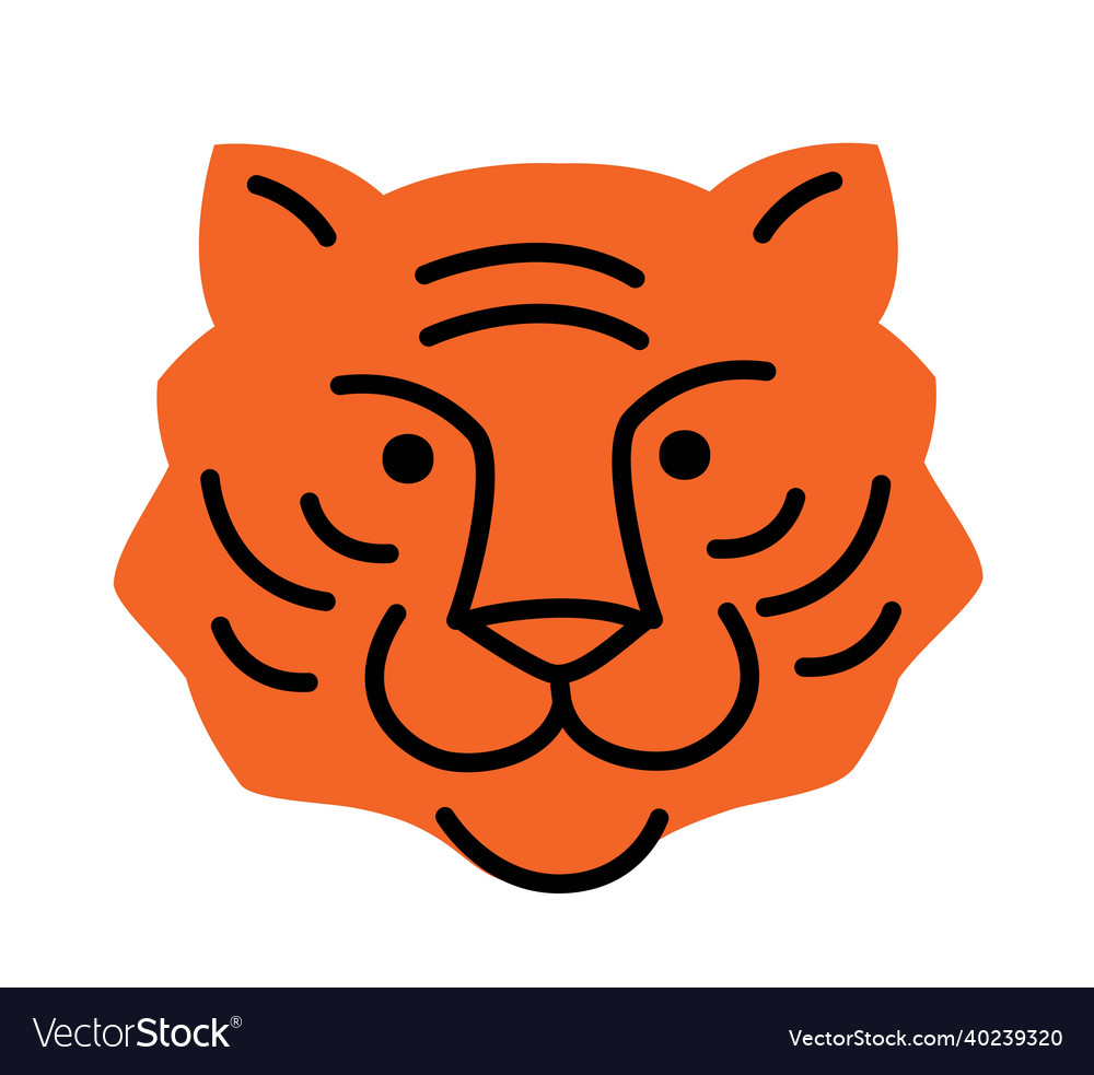Tiger abstrakte Logo Symbole Linien Design Elemente vector image Tiger abstrakte Logo Symbole Linien Design Elemente