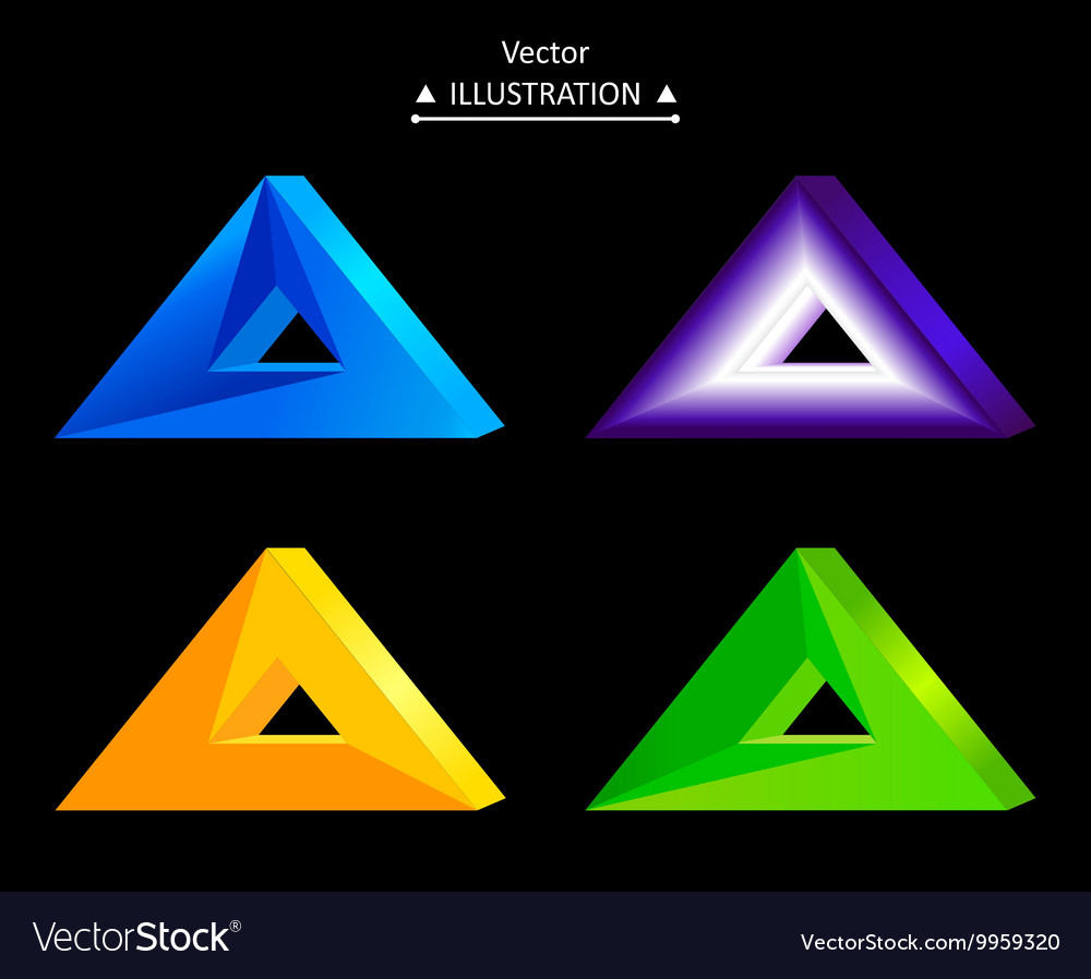 Triangular logo set