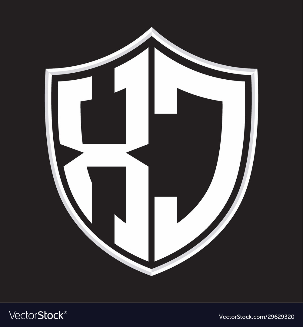 Xc logo monogram with shield shape isolated