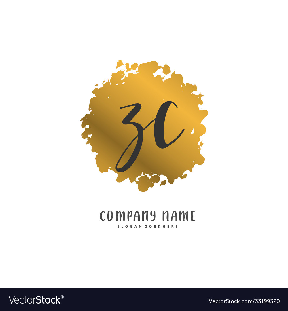 Z c zc initial handwriting and signature logo