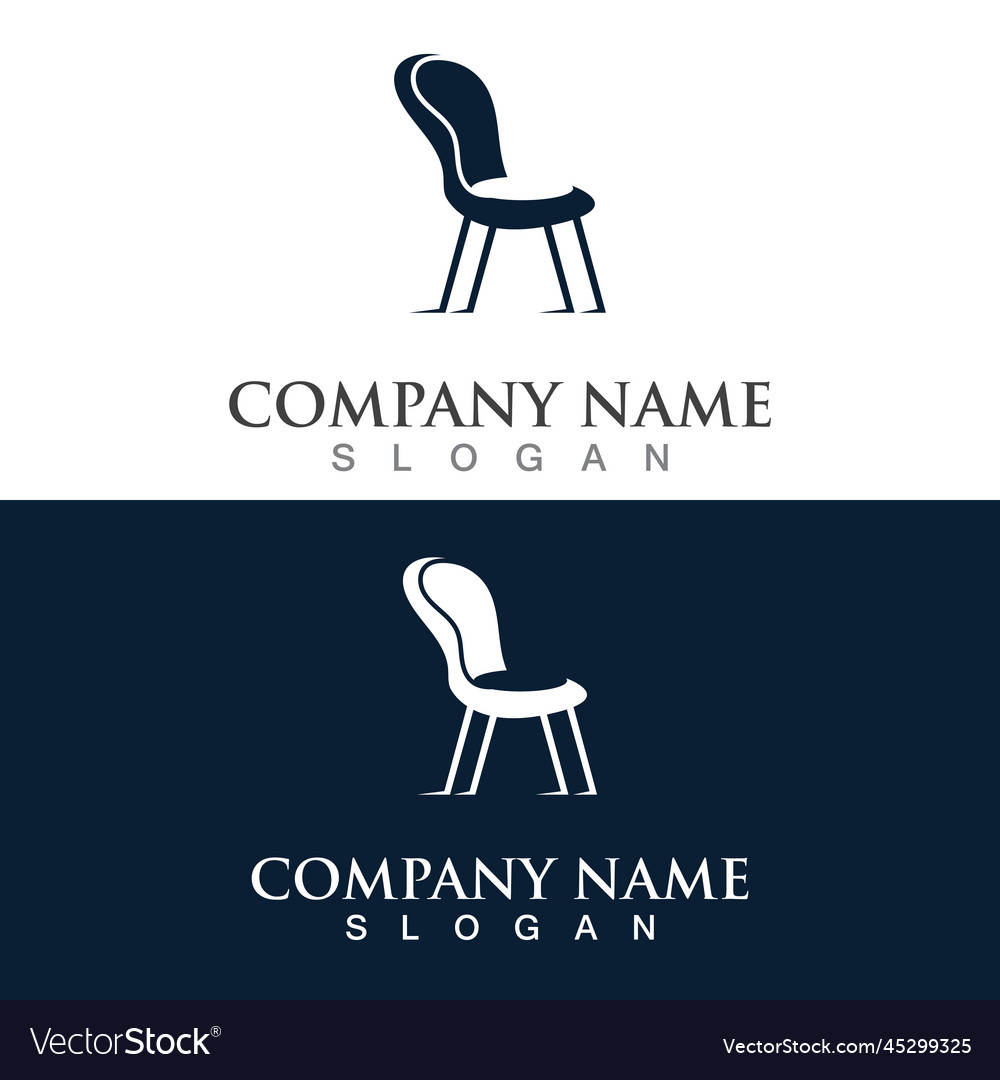 Chair furniture logo image creative design modern Vector Image