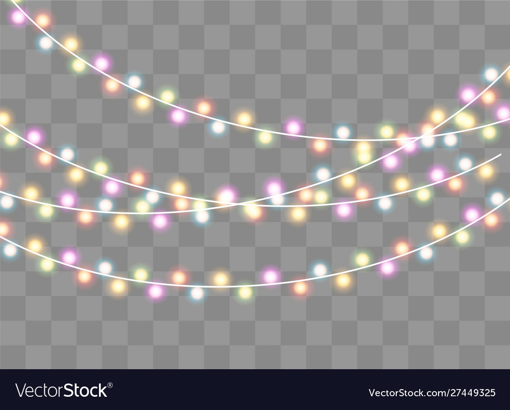 Christmas lights effect Royalty Free Vector Image