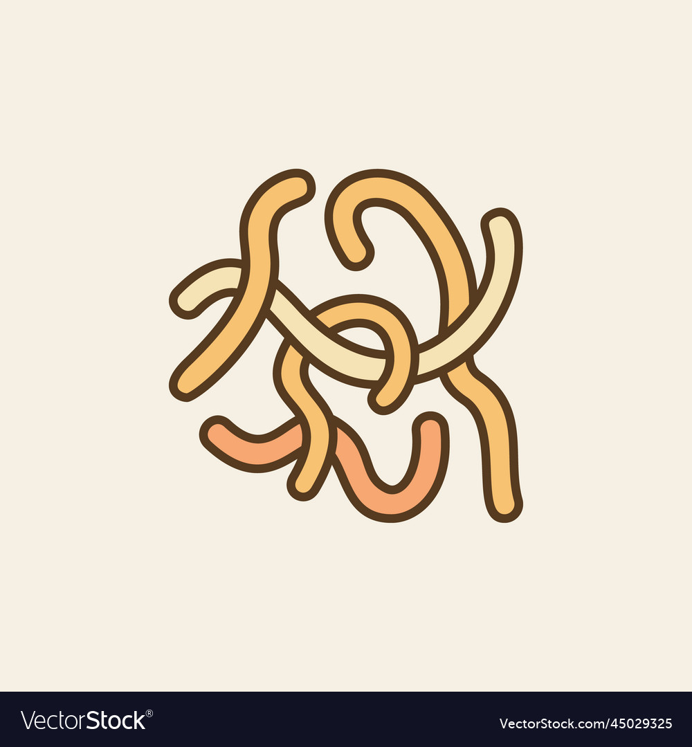 Roundworms nematodes concept colored icon