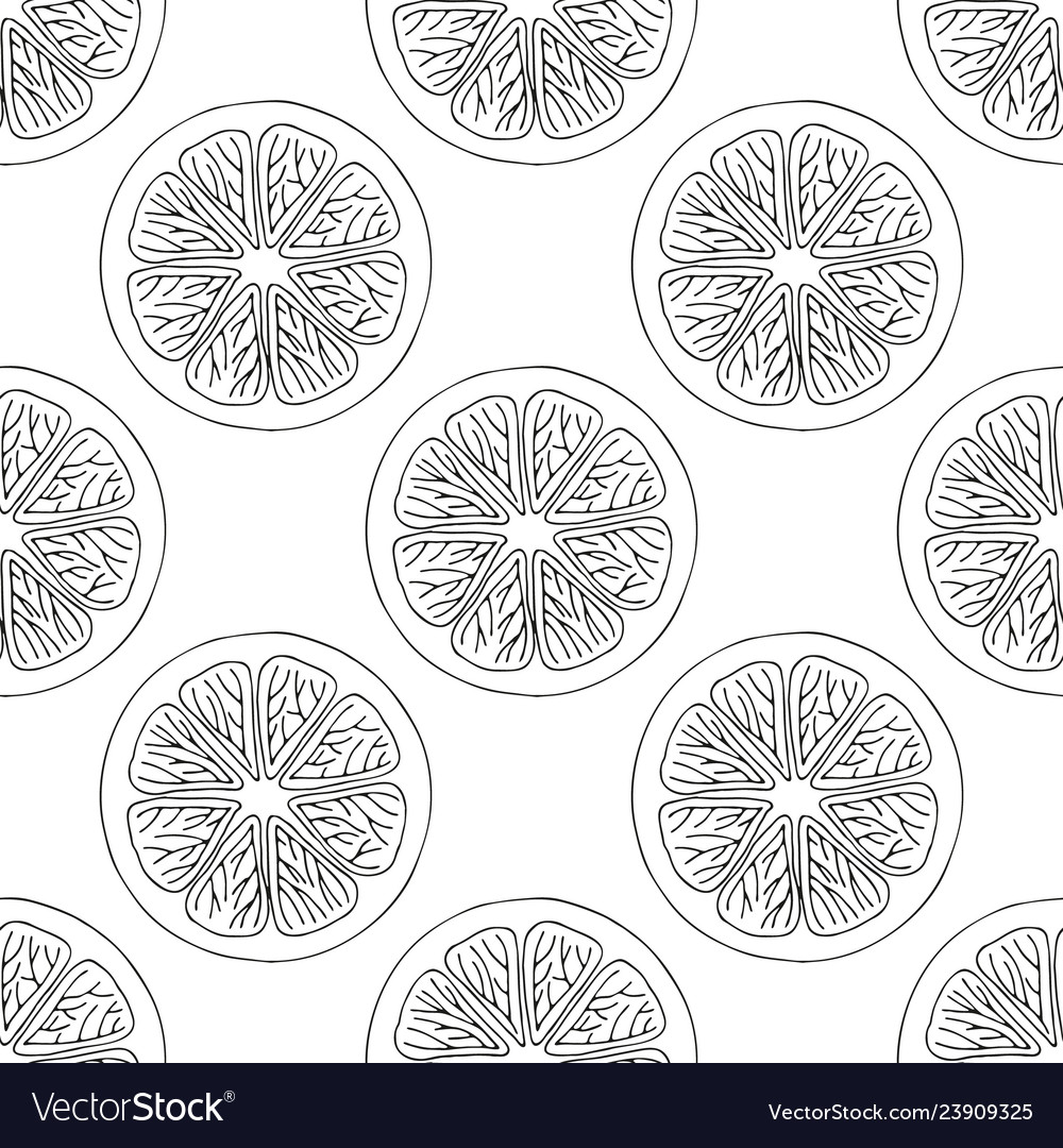 Seamless pattern made from lemon grapefruit vector image Seamless pattern made from lemon grapefruit