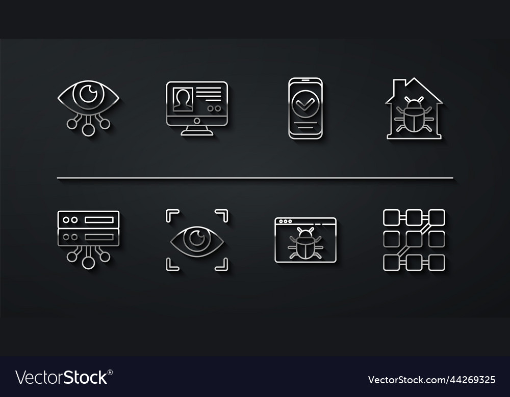 Set line eye scan server data web hosting