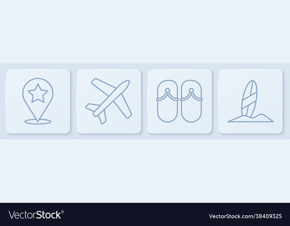 Set Line Map Pointer mit Star Flip Flops Ebene