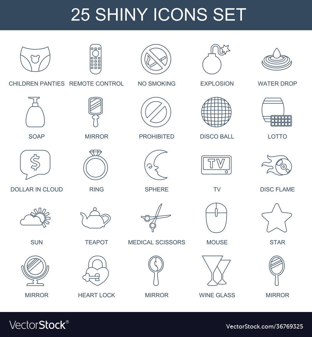 Shiny icons Royalty Free Vector Image - VectorStock