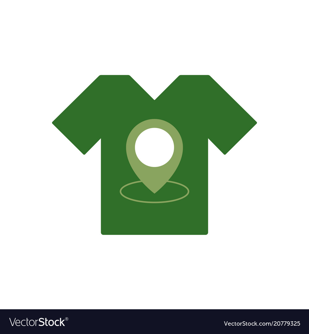 T-shirt store location icon map pointer tee vector image T-shirt store location icon map pointer tee