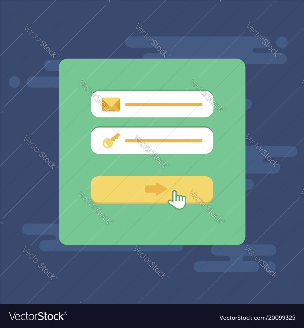 Web template of computer login form