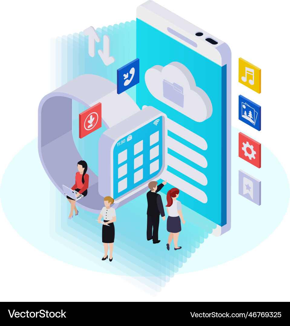 Wireless technology concept Royalty Free Vector Image