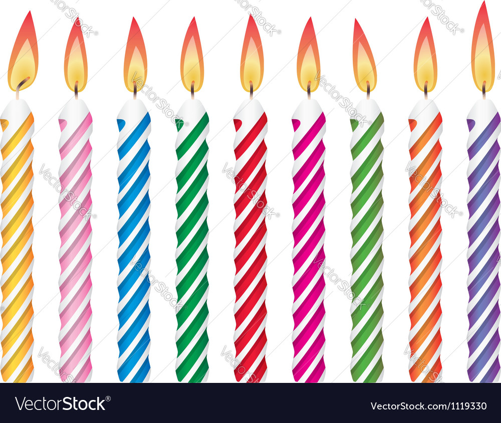 Download Birthday candles Royalty Free Vector Image - VectorStock