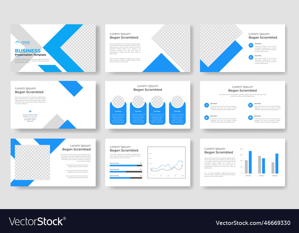 Business powerpoint presentation slides template Vector Image