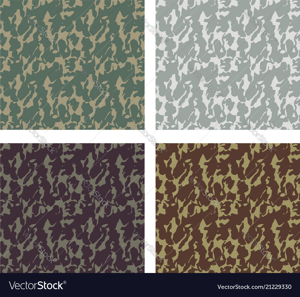 Camouflage pattern design with different color