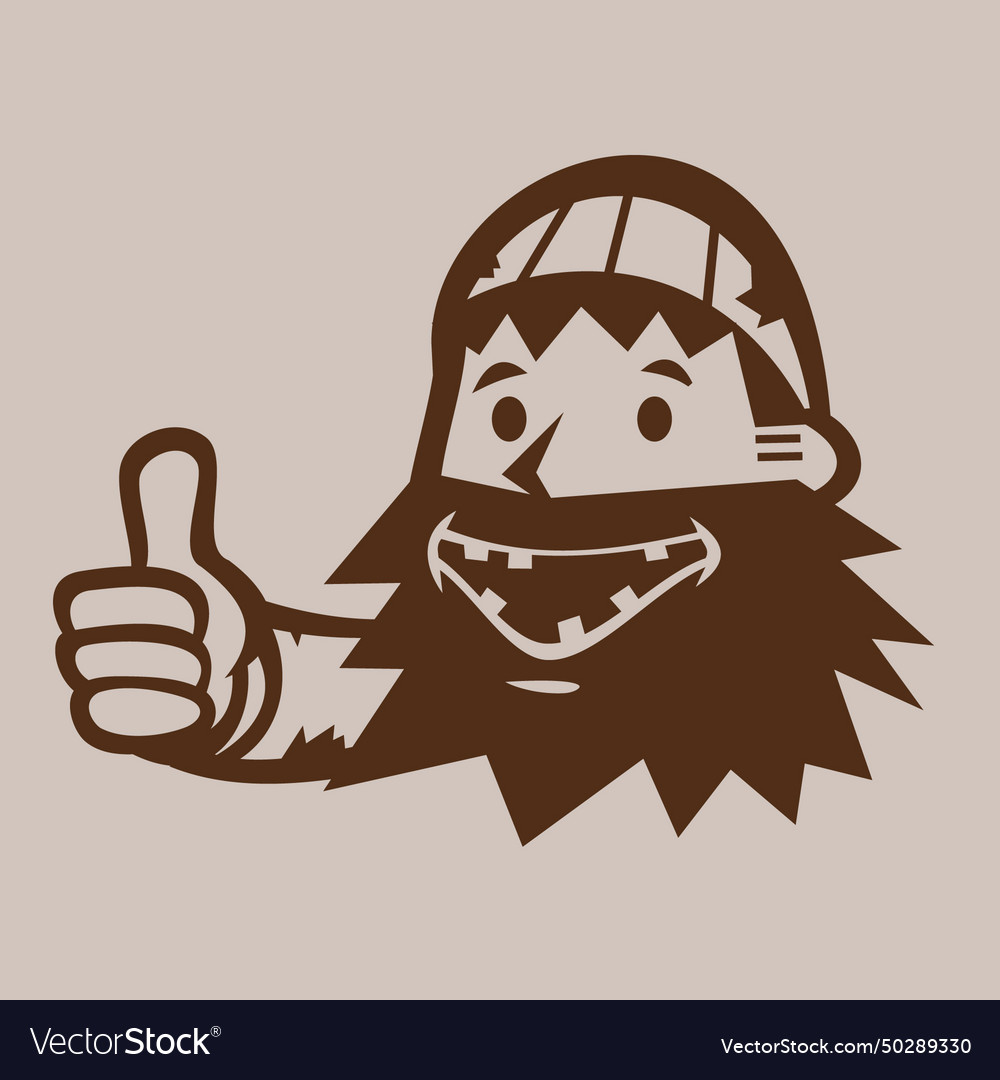 Cartoon hobo giving a thumbs up Royalty Free Vector Image