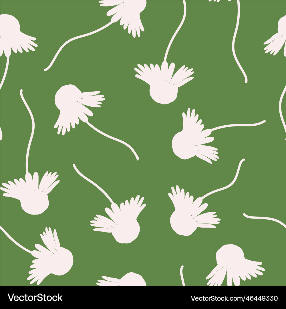 Chamomile Flower Pattern Royalty Free Vector Image