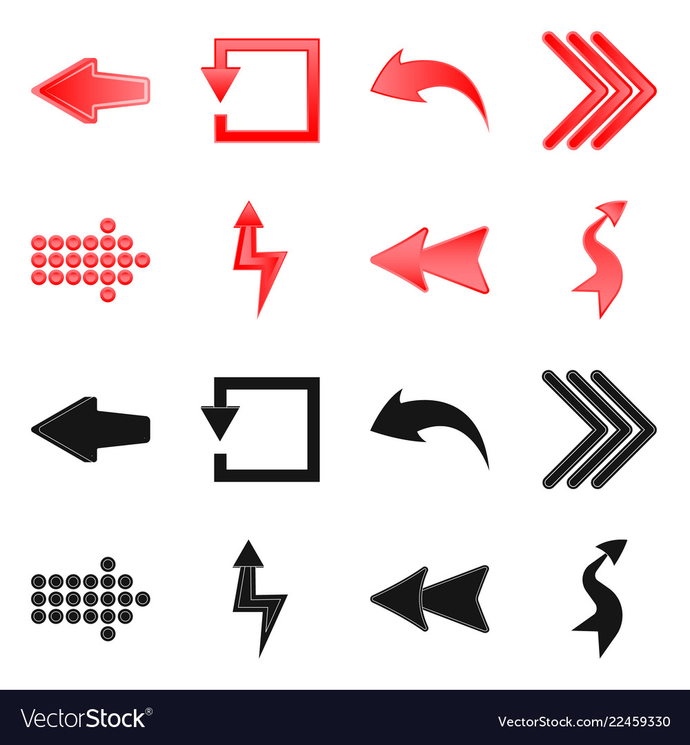 Design of element and arrow symbol vector image Design of element and arrow symbol
