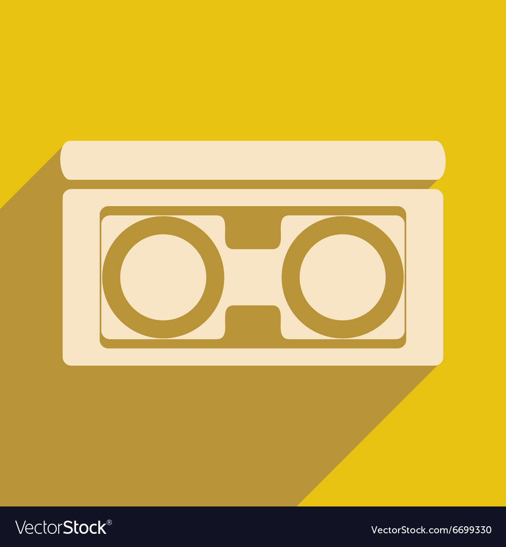 Flat with shadow icon and mobile application video