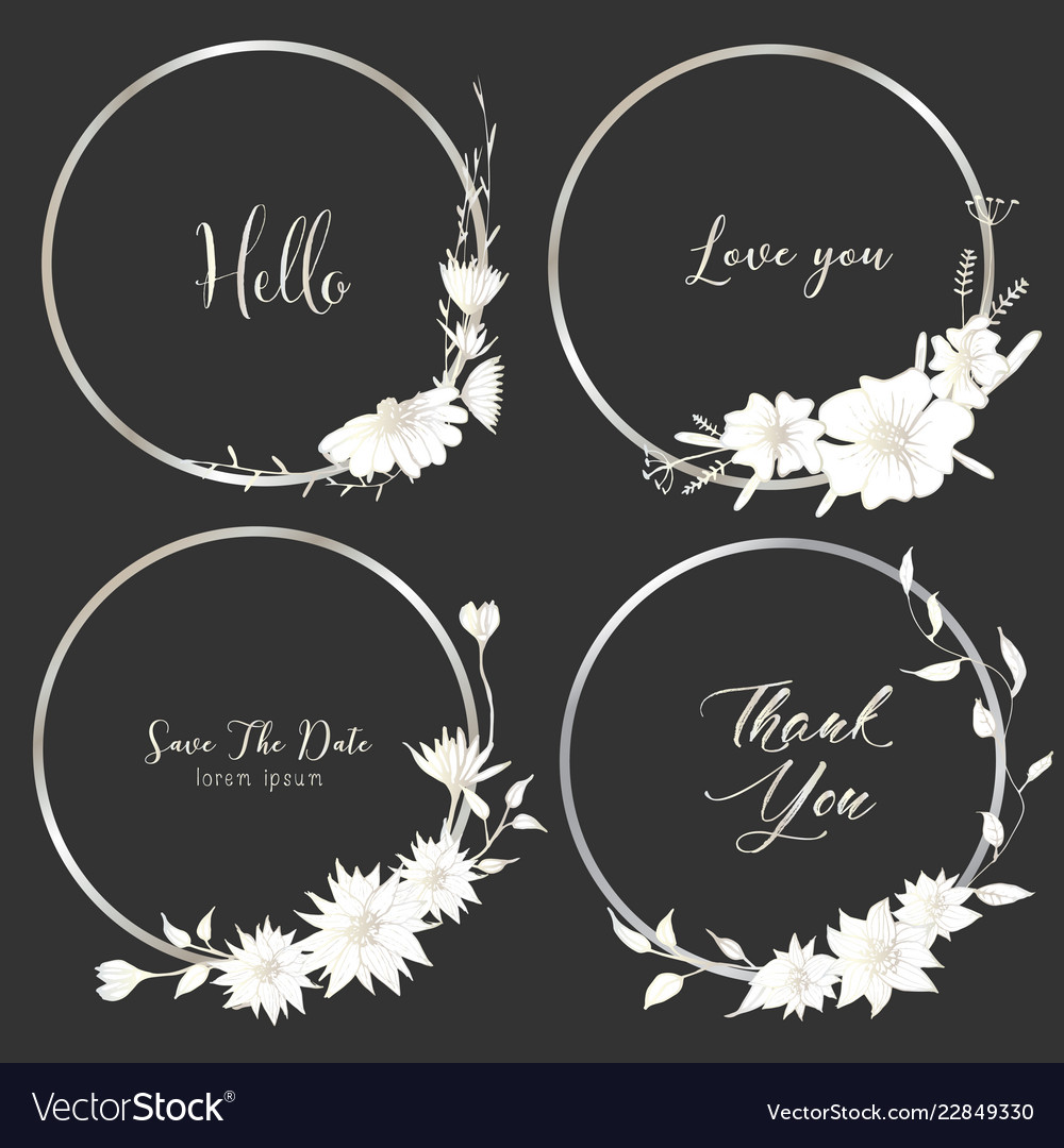 Floral Round Dividers - Botanical Frames