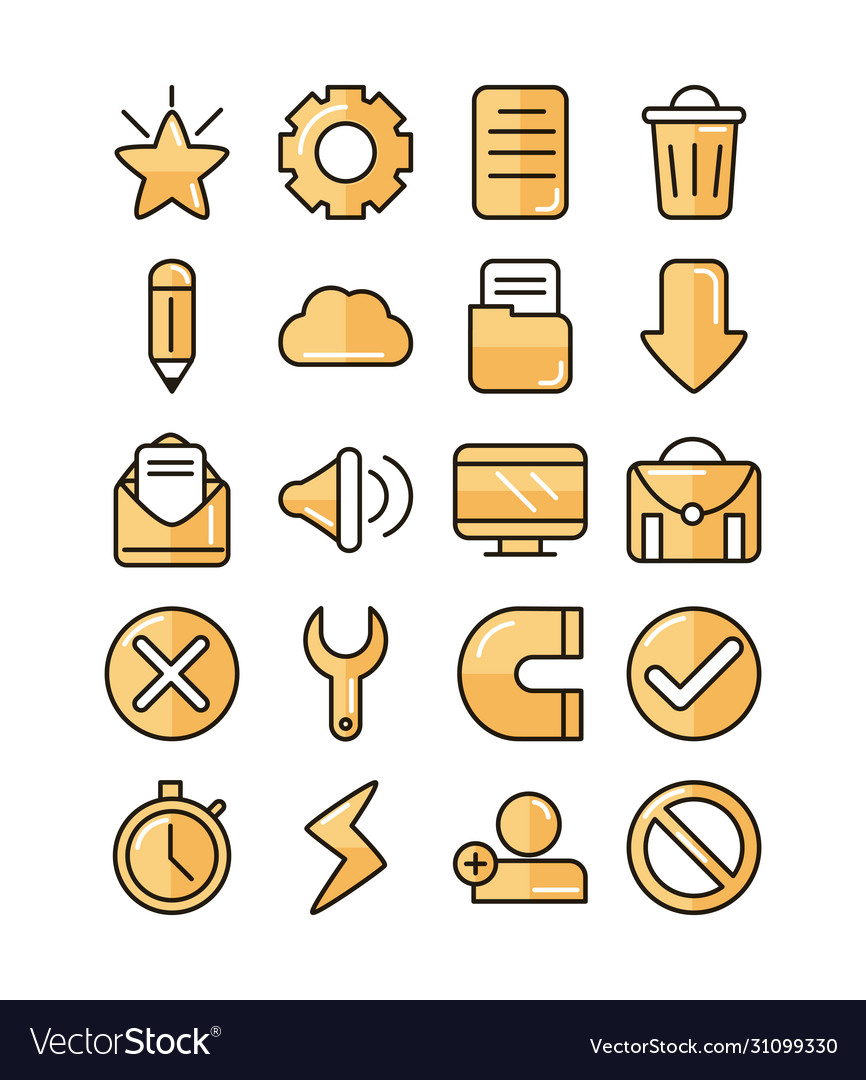 Interface internet web technology digital icons