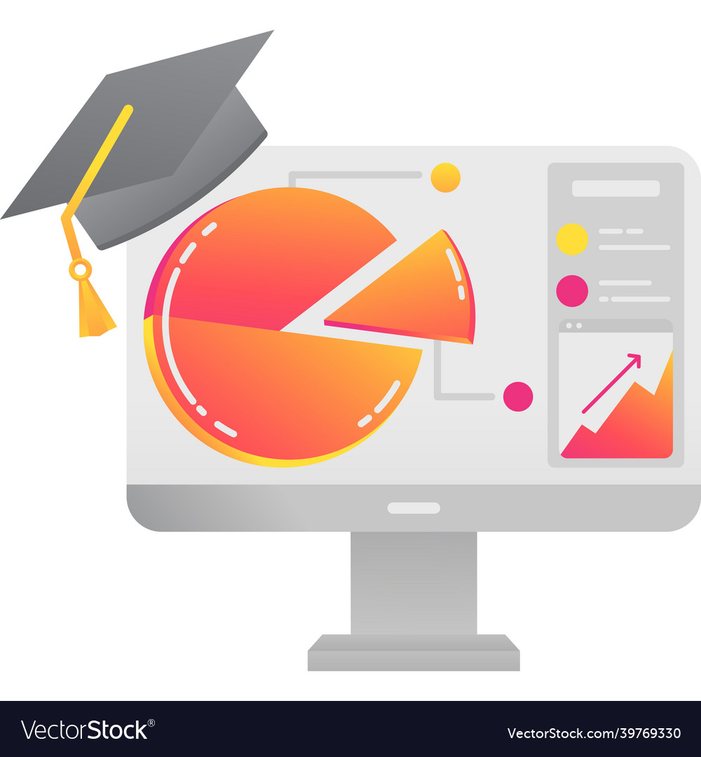 Knowledge icon data analysis flat isolated