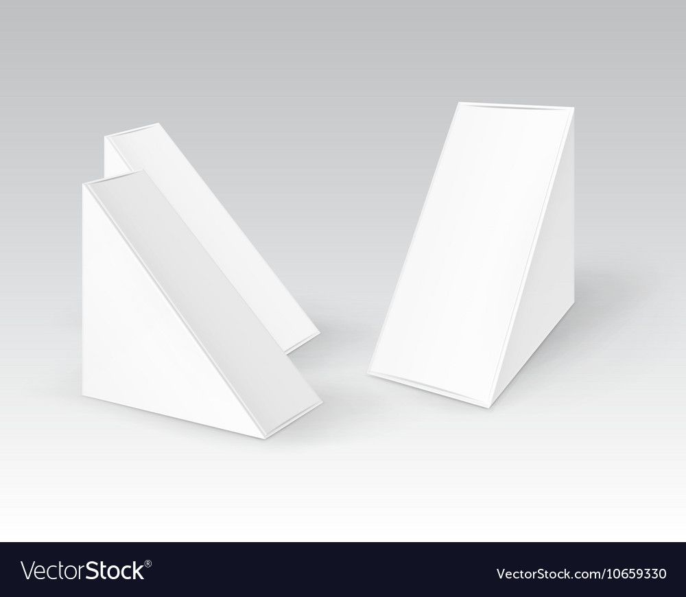Set of cardboard triangle boxes for sandwich Vector Image
