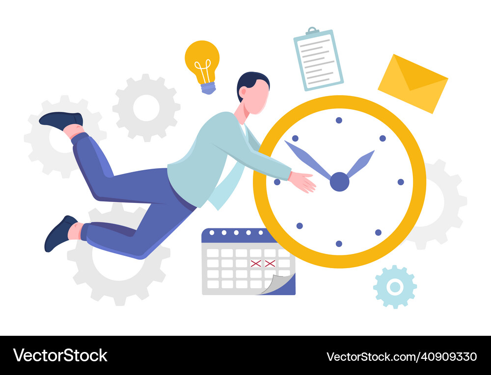 Time management concept Royalty Free Vector Image