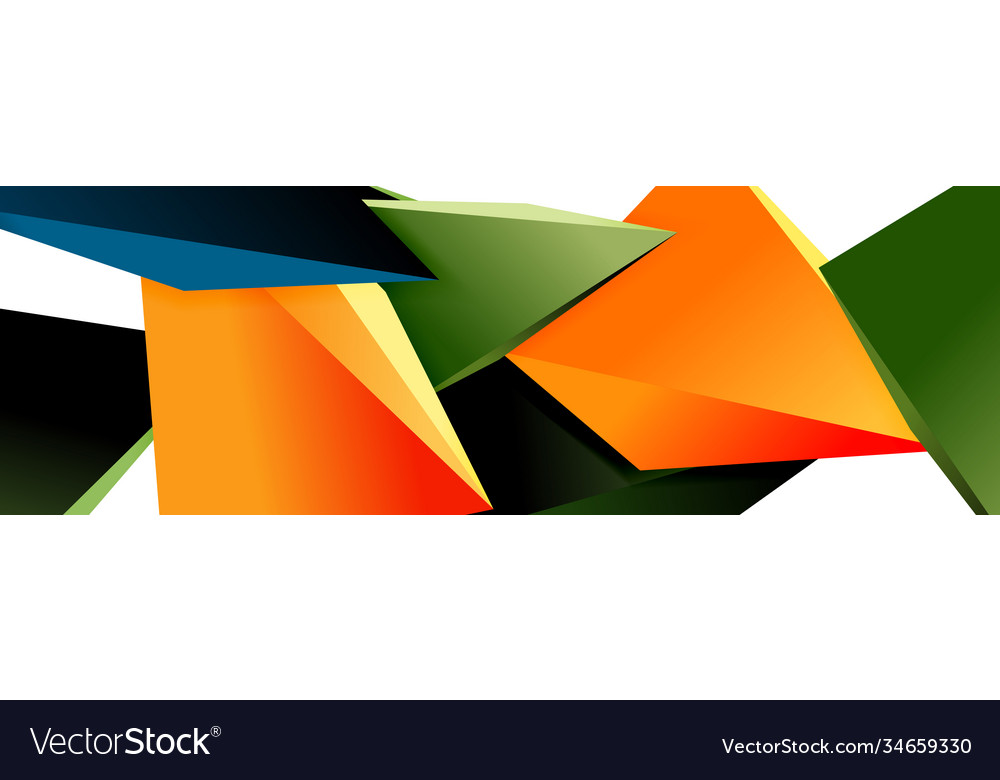 Triangle mosaic abstract background 3d triangular