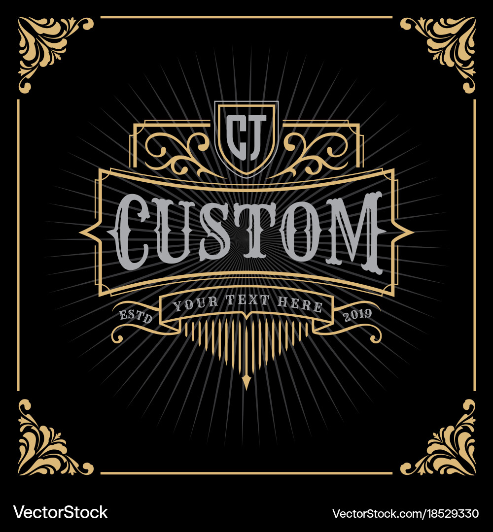 Vintage Luxury Banner Template Design Royalty Free Vector